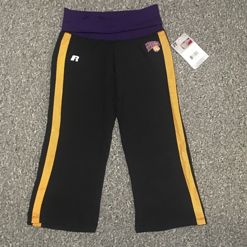 Western Illinois WIU Yoga Capris Pants Women S 3/5